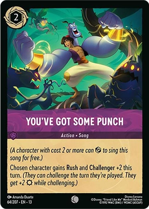 You've Got Some Punch - 64/207 Common Disney Lorcana card from Attack of the Vine!, Near Mint Normal