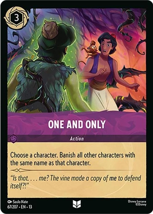 One and Only - 67/207 Uncommon Disney Lorcana card from Attack of the Vine!, Near Mint Normal