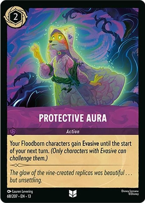 Protective Aura - 68/207 Uncommon Disney Lorcana card from Attack of the Vine!, Near Mint Normal