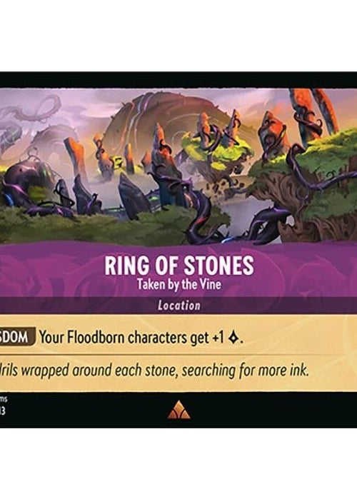 Ring of Stones - Taken by the Vine - 73/207 Rare Disney Lorcana card from Attack of the Vine!, Near Mint Normal