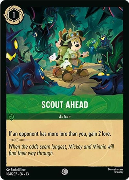 Scout Ahead - 104/207 Common Disney Lorcana card from Attack of the Vine!, Near Mint Normal