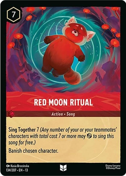 Red Moon Ritual - 134/207 Uncommon Disney Lorcana card from Attack of the Vine!, Near Mint Normal