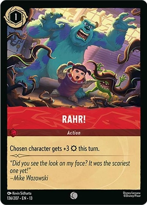 RAHR! - 136/207 Common Disney Lorcana card from Attack of the Vine!, Near Mint Normal