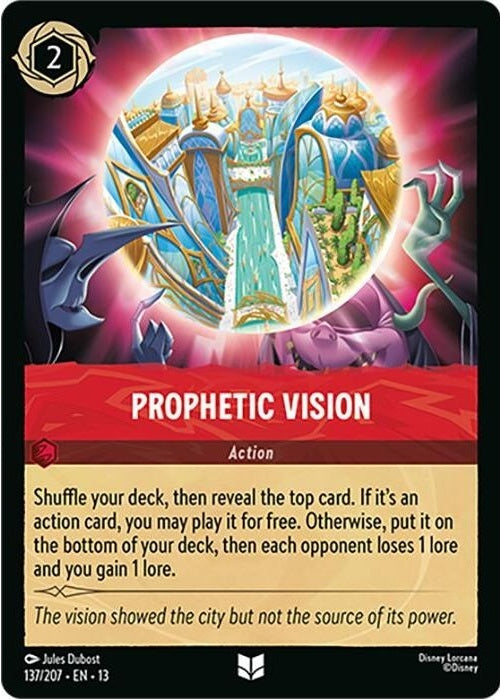 Prophetic Vision - 137/207 Uncommon Disney Lorcana card from Attack of the Vine!, Near Mint Normal