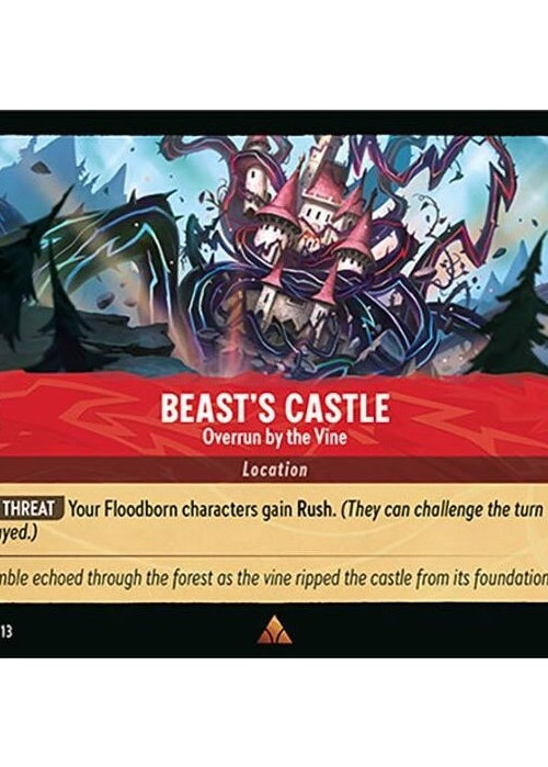 Beast's Castle - Overrun by the Vine - 141/207 Rare Disney Lorcana card from Attack of the Vine!, Near Mint Normal