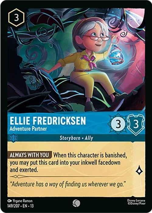 Ellie Fredricksen - Adventure Partner - 149/207 Common Disney Lorcana card from Attack of the Vine!, Near Mint Normal