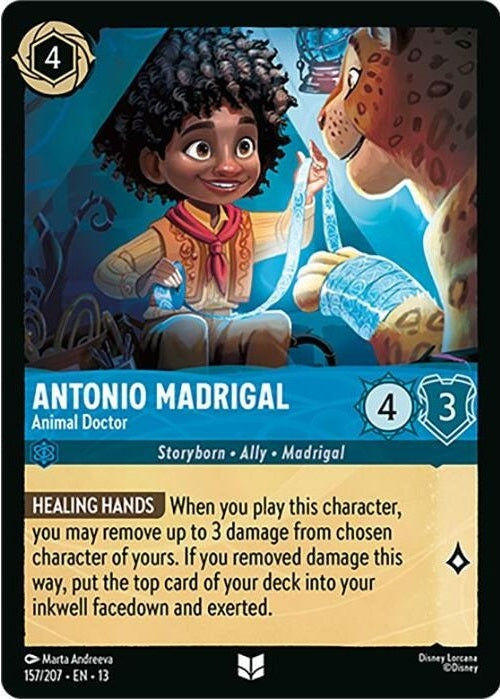Antonio Madrigal - Animal Doctor - 157/207 Uncommon Disney Lorcana card from Attack of the Vine!, Near Mint Normal