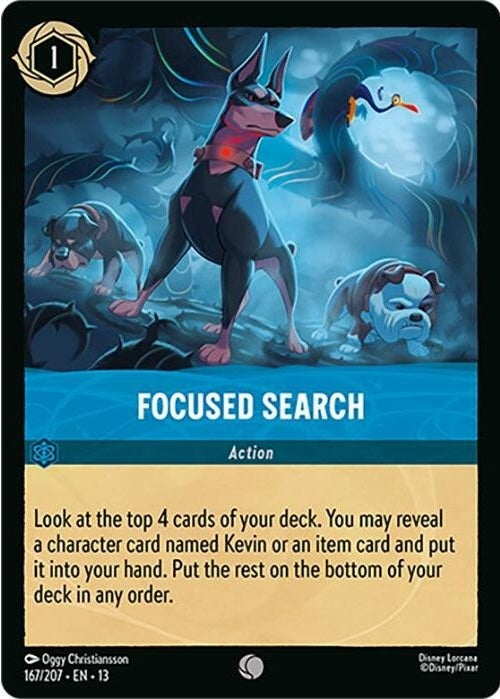 Focused Search - 167/207 Common Disney Lorcana card from Attack of the Vine!, Near Mint Normal