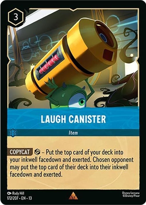 Laugh Canister - 172/207 Rare Disney Lorcana card from Attack of the Vine!, Near Mint Normal
