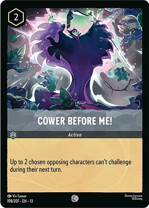 Cower Before Me! - 198/207 Common Disney Lorcana card from Attack of the Vine!, Near Mint Normal