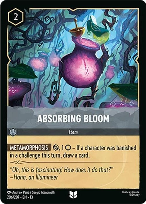 Absorbing Bloom - 206/207 Uncommon Disney Lorcana card from Attack of the Vine!, Near Mint Normal