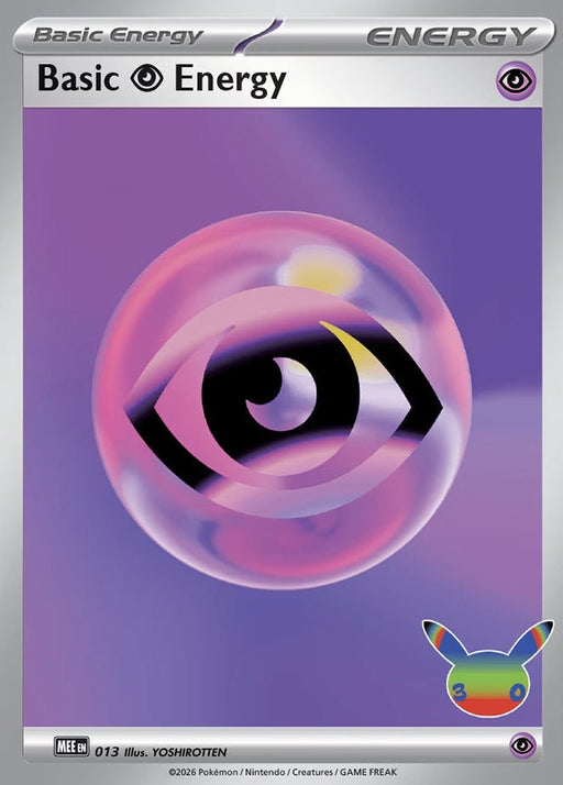 Basic Psychic Energy - 013 (30th Celebration) - 013 Futuristic Rare Pokémon card from Mega Evolution Energies, Near Mint Holofoil