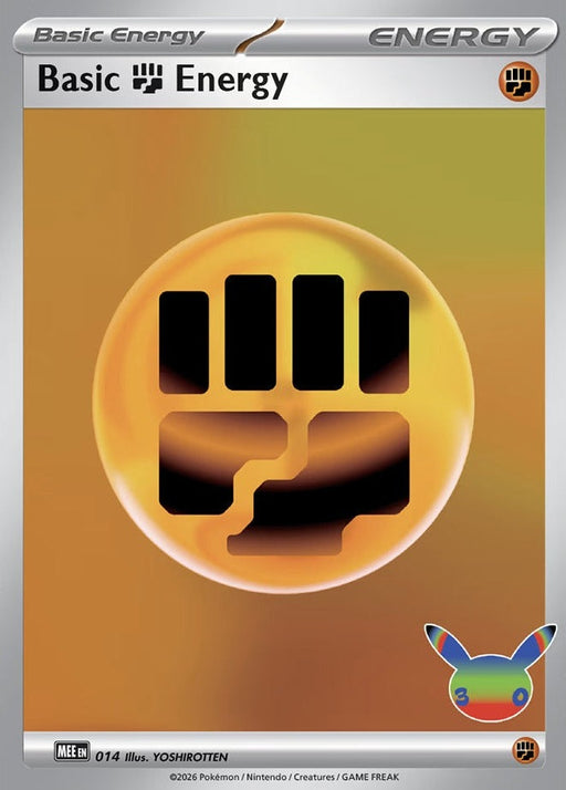 Basic Fighting Energy - 014 (30th Celebration) - 014 Futuristic Rare Pokémon card from Mega Evolution Energies, Near Mint Holofoil