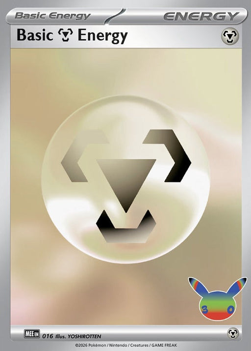 Basic Metal Energy - 016 (30th Celebration) - 016 Futuristic Rare Pokémon card from Mega Evolution Energies, Near Mint Holofoil