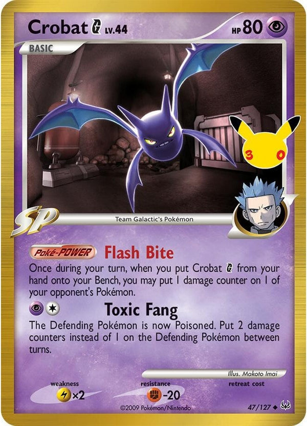 Crobat G - 47/127 Classic Collection Pokémon card from 30th Celebration Classic Collection, Near Mint Holofoil