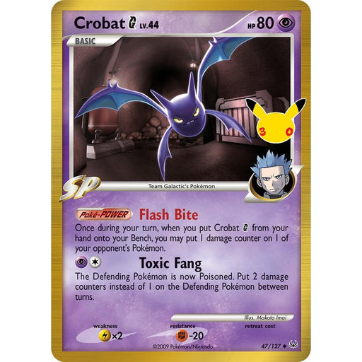 Crobat G - 47/127 Classic Collection Pokémon card from 30th Celebration Classic Collection, Near Mint Holofoil