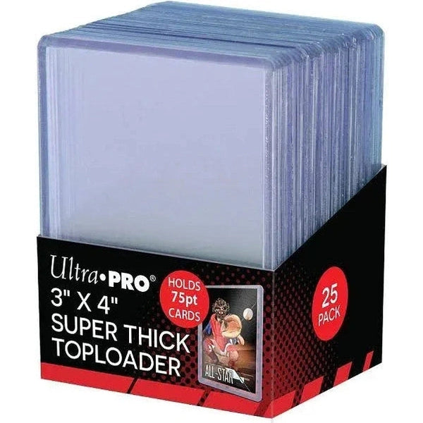 Ultra Pro 3" x 4" 75pt Toploader 25 Pack