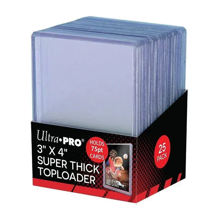 Ultra Pro 3" x 4" 75pt Toploader 25 Pack