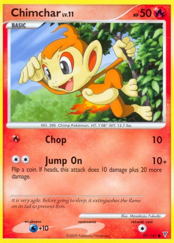 Chimchar - 97 Common Pokémon card from Supreme Victors, Near Mint Normal