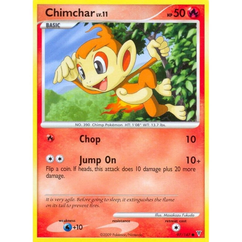 Chimchar - 97 Common Pokémon card from Supreme Victors, Near Mint Normal