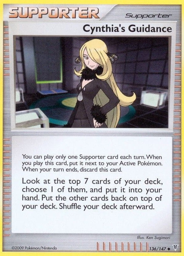 Cynthia's Guidance - 136 Uncommon Pokémon card from Supreme Victors, Near Mint Normal