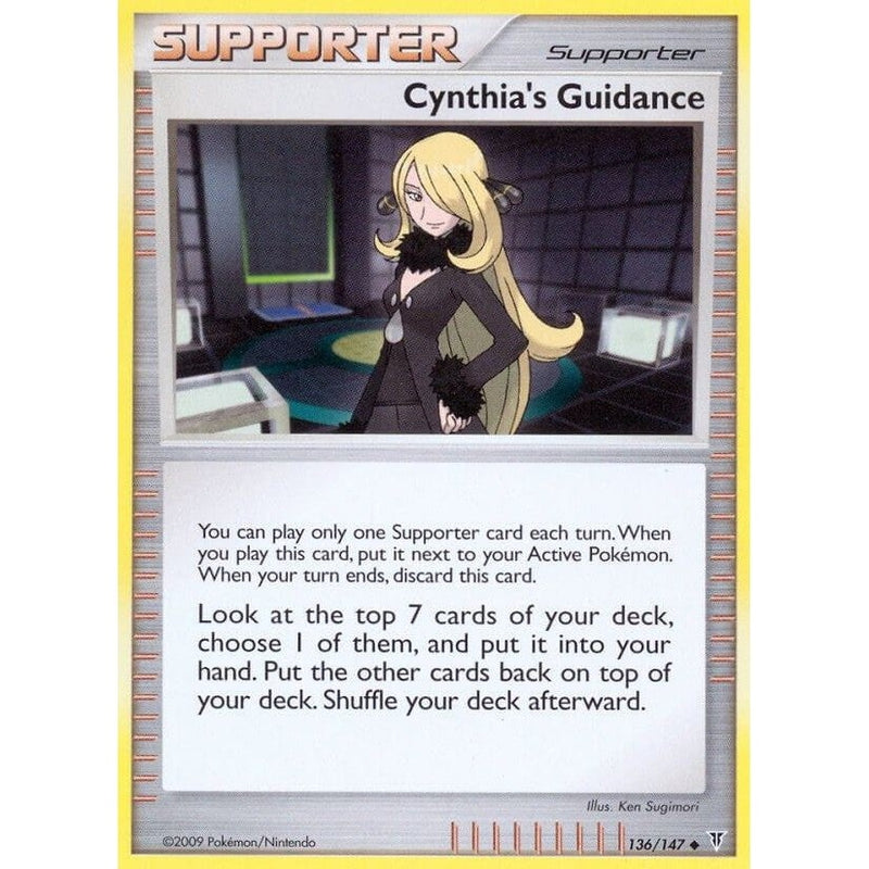Cynthia's Guidance - 136 Uncommon Pokémon card from Supreme Victors, Near Mint Normal
