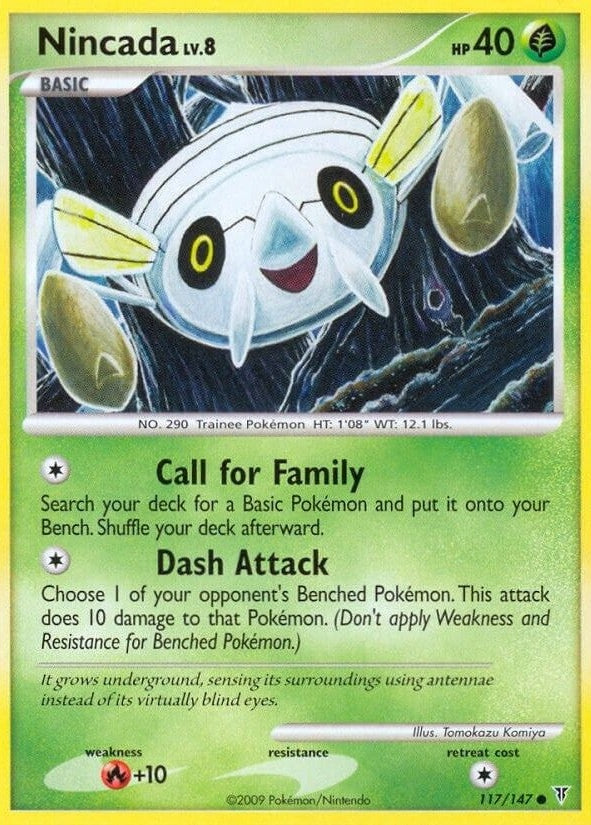Nincada - 117 Common Pokémon card from Supreme Victors, Near Mint Normal