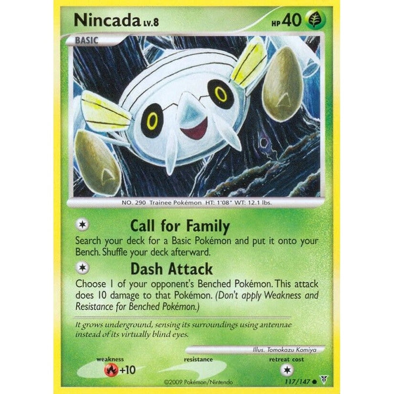 Nincada - 117 Common Pokémon card from Supreme Victors, Near Mint Normal
