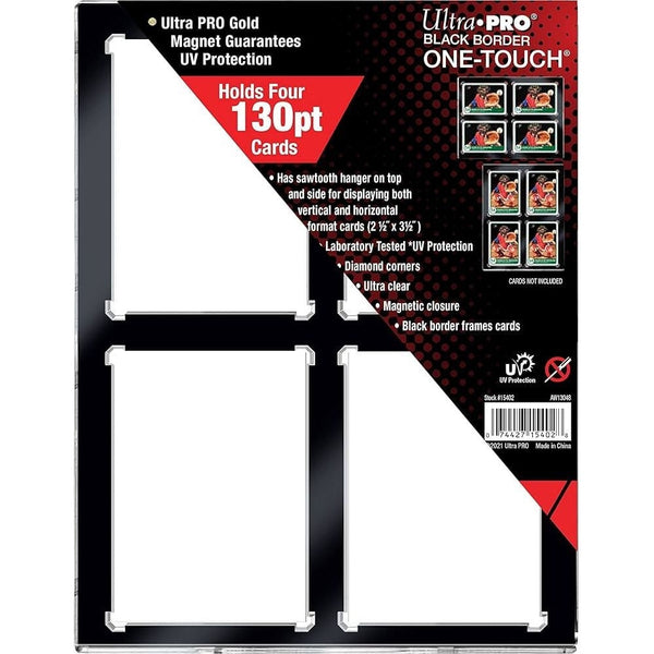 Ultra Pro Black Border One-Touch Holds 4 35pt Cards