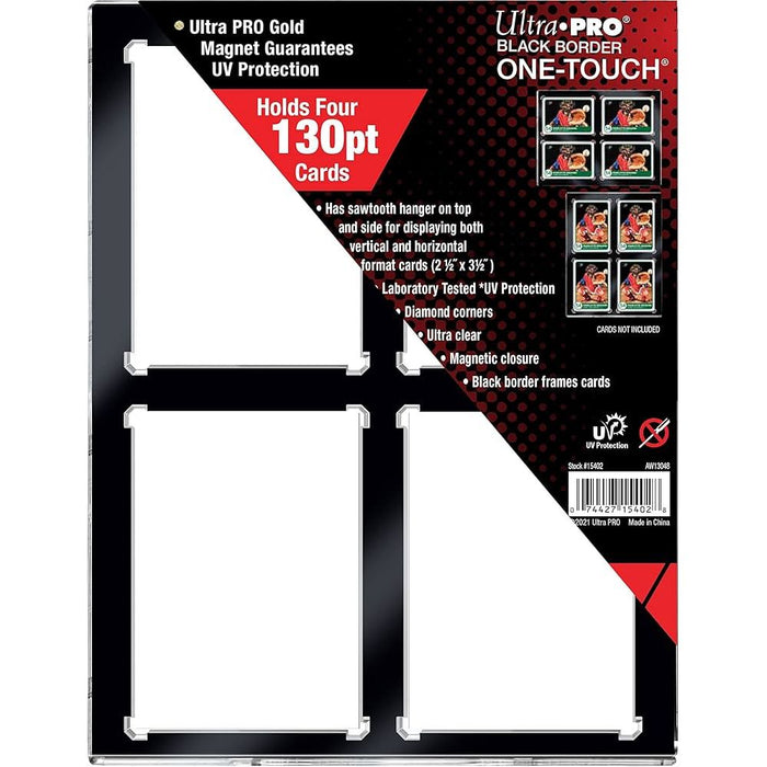 Ultra Pro Black Border One-Touch Holds 4 35pt Cards