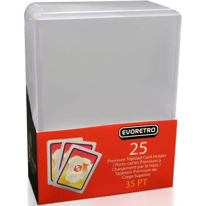 Evoretro 3"x4" Premium Toploader 35pt 25 Pack