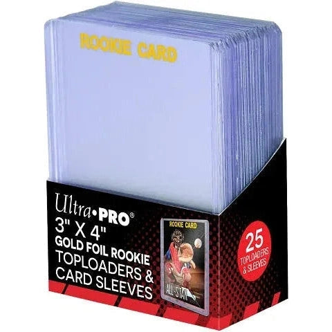 Ultra Pro ROOKIE CARD Gold Foil Toploader 25 Pack