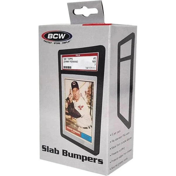 Graded Card Slab Black Bumpers for Standard PSA Slab Case (BCW 6 PACK)