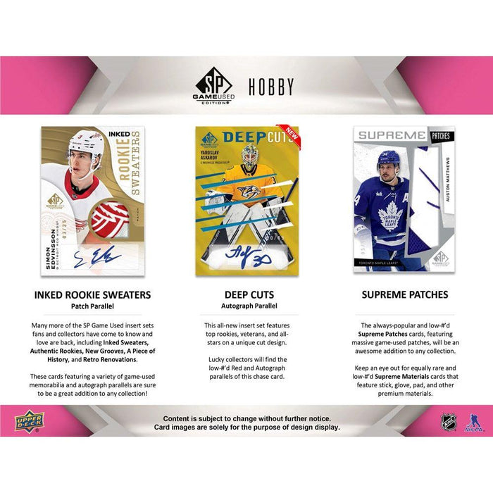 2023-24 Upper Deck SP Game Used Hockey Hobby Box (Pre-Sale)