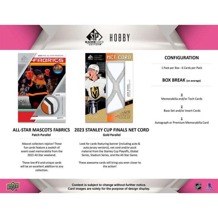 2023-24 Upper Deck SP Game Used Hockey Hobby Box (Pre-Sale)
