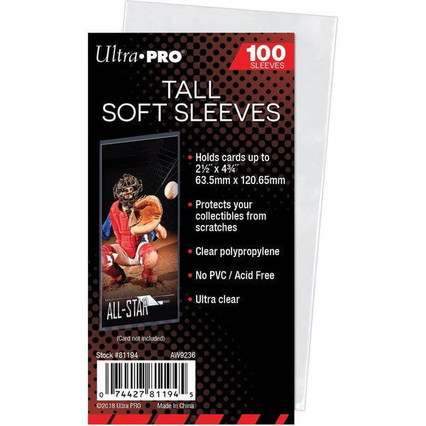 Ultra Pro Tall Soft Sleeves Sleeves 100 Pack