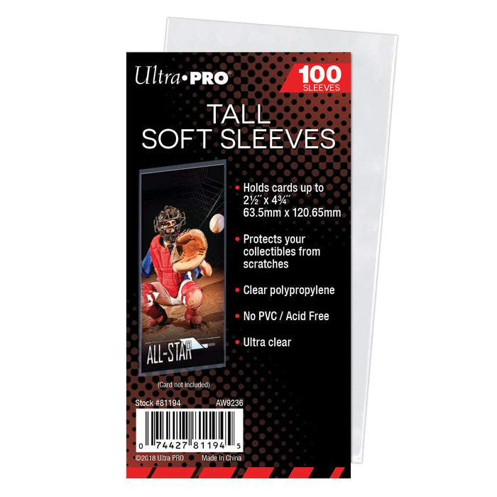 Ultra Pro Tall Soft Sleeves Sleeves 100 Pack