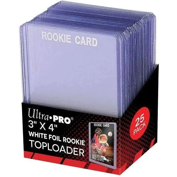 Ultra Pro ROOKIE CARD White Foil Toploader 25 Pack